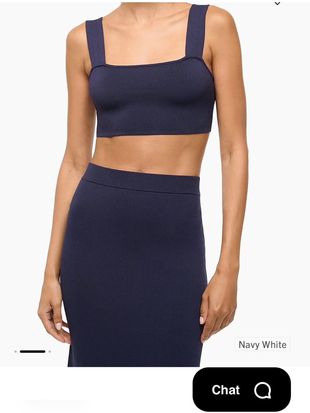 Staud Zola Top Navy white